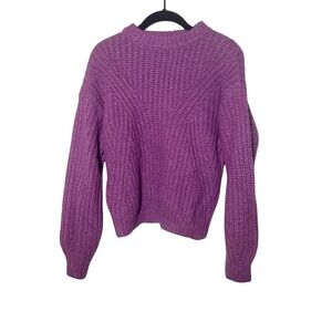 A New Day Purple Scoopneck Long Sleeve Knit Sweater Size XS